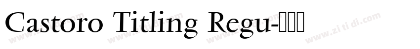 Castoro Titling Regu字体转换